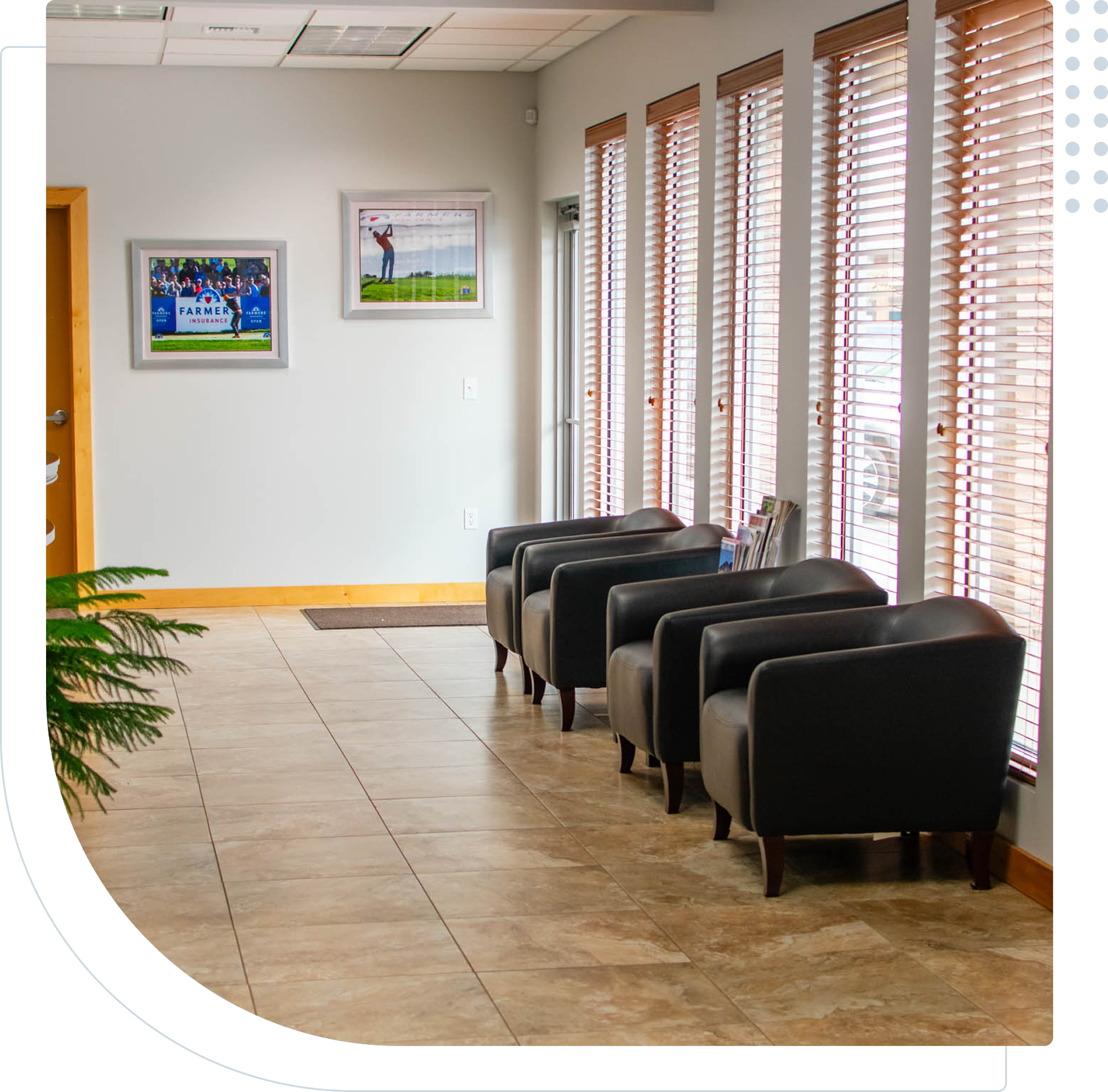 Lobby of Roger L. Daniel Insurance office in Billings Montana